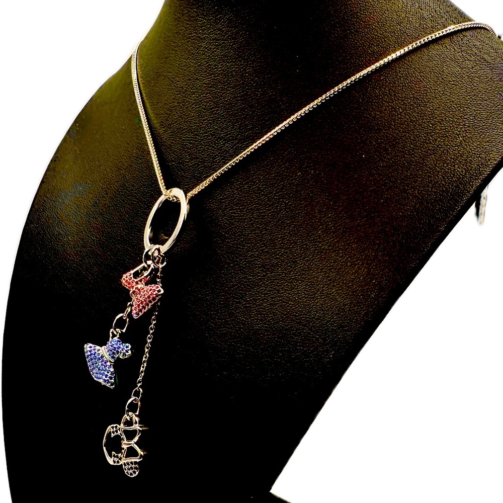 Minnie Mouse Swarovski Disney cord w/3 pendant/charms-Never Used-NWOT. So Cute!! - Picture 4 of 10